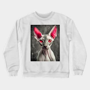 Bold Elegance: Sphynx Cat Charm, Sphynx cat-inspired Crewneck Sweatshirt